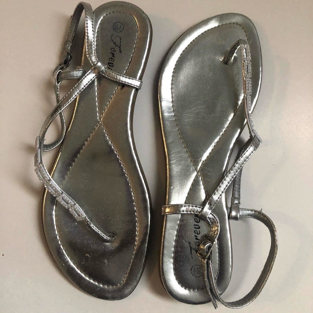 Silver sandals